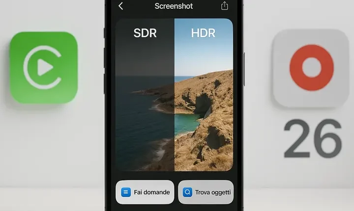 iOS 26 tutte le novità sugli screenshot HDR