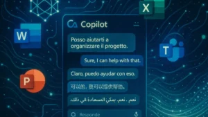 Interfaccia utente di Microsoft 365 Copilot