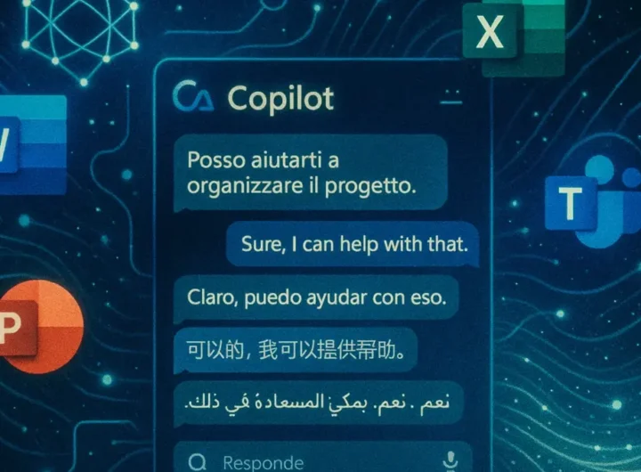 Interfaccia utente di Microsoft 365 Copilot