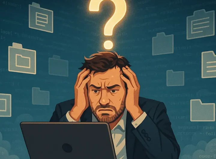 Un professionista frustrato davanti al computer