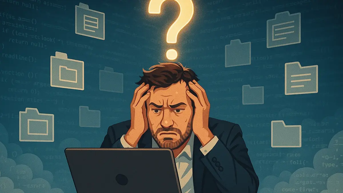 Un professionista frustrato davanti al computer
