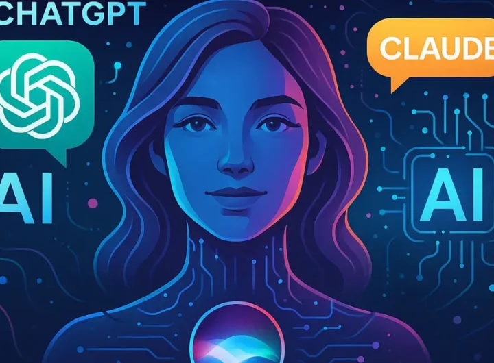 rappresentazione della nuova era di Siri potenziata da modelli LLM
