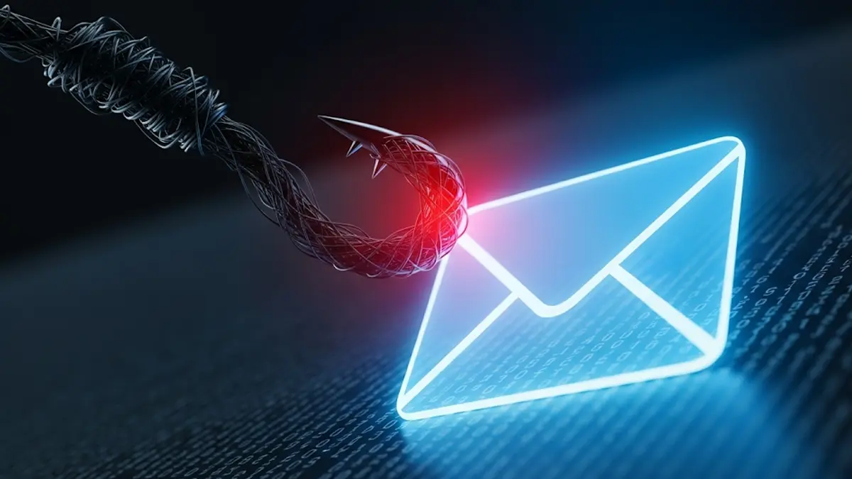 Schermata di un avviso di sicurezza su uno smartphone che segnala un tentativo di phishing