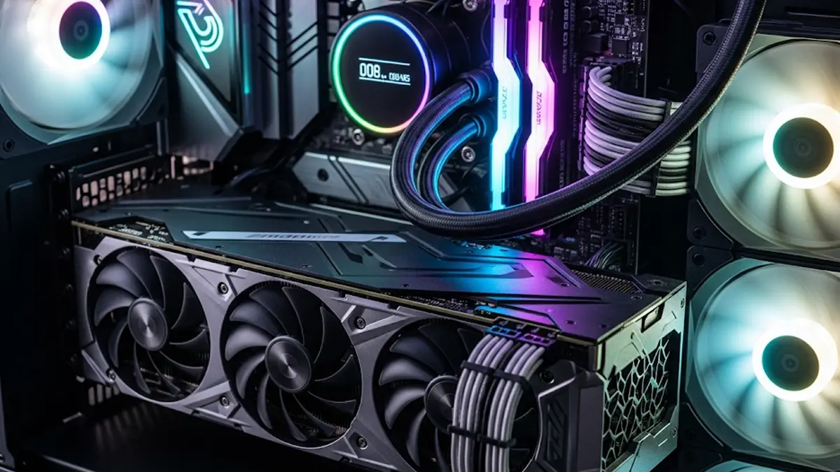 interno di un PC da gaming high-end assemblato con cura