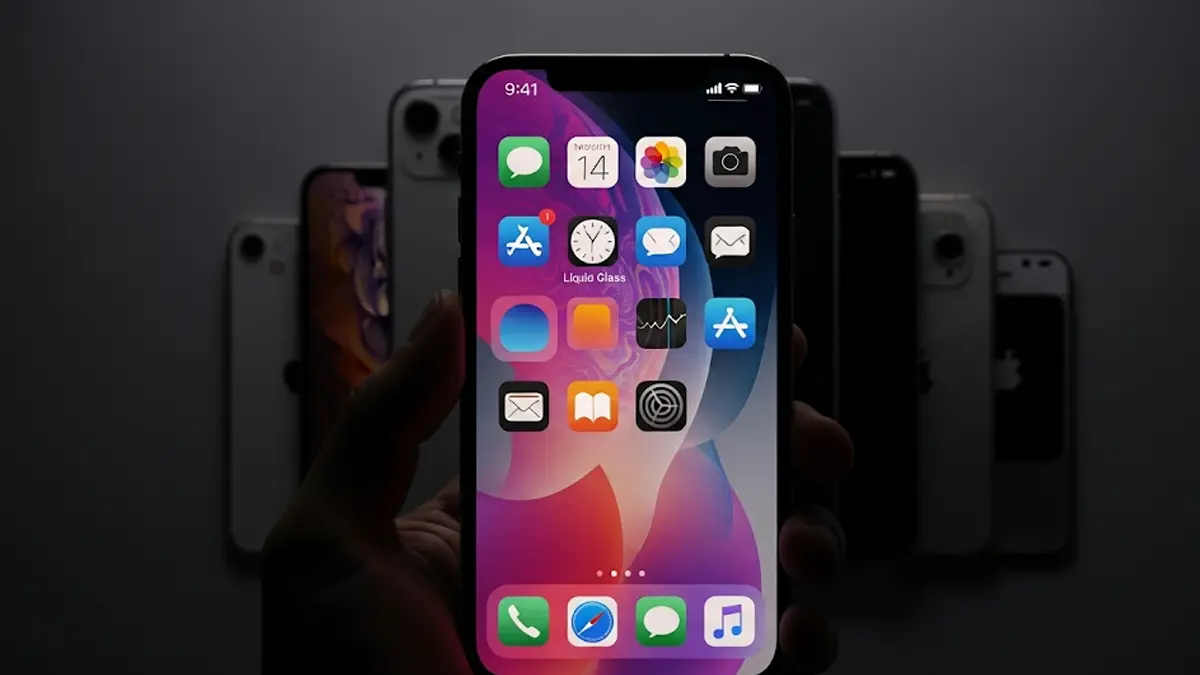 un iPhone di ultima generazione mostra una schermata home con icone vivaci e luminose
