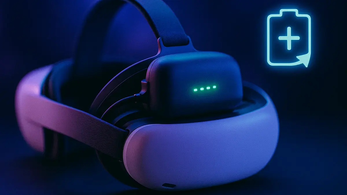 Cinturino con batteria Meta Quest 3 con cavo di ricarica USB-C