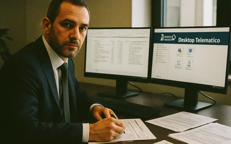 Esperto fiscale che configura Desktop Telematico al PC