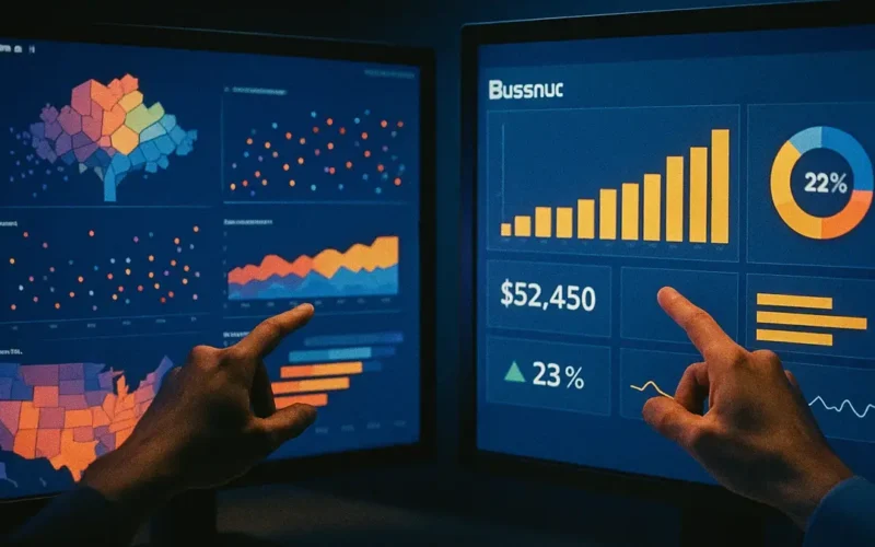 Grafico a barre interattivo con colori Tableau e Power BI