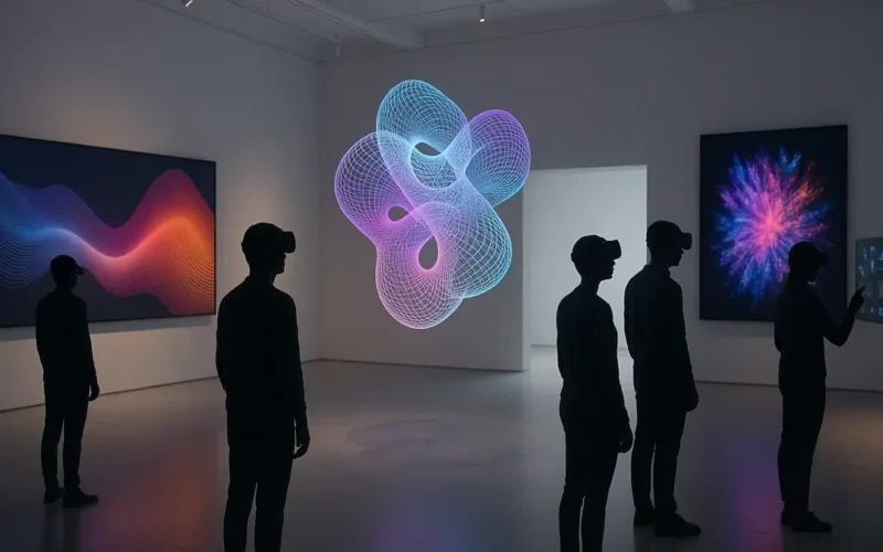 Interfaccia accessibile di museo virtuale con mappa