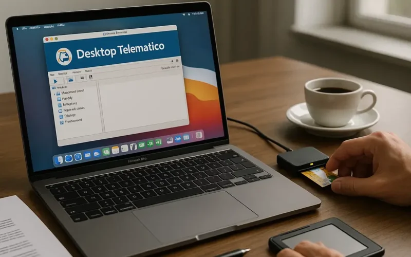 Interfaccia iniziale del Desktop Telematico su macOS 2025