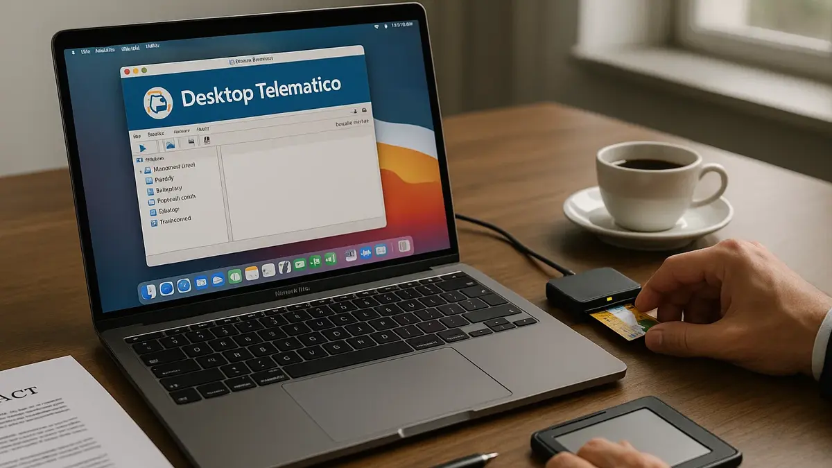 Interfaccia iniziale del Desktop Telematico su macOS 2025