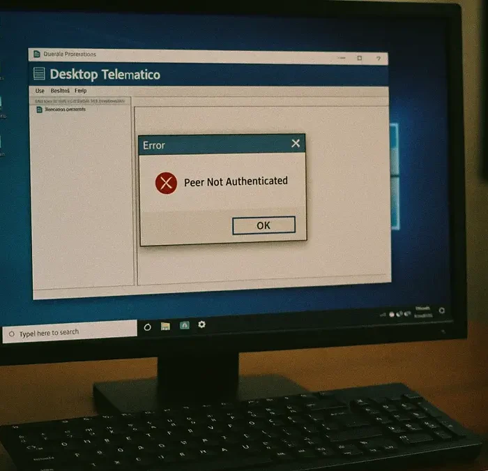 Desktop telematico non si aggiorna peer not authenticated