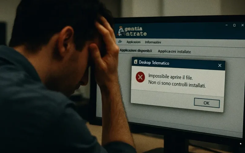 Non ci sono controlli installati desktop telematico successioni, soluzione