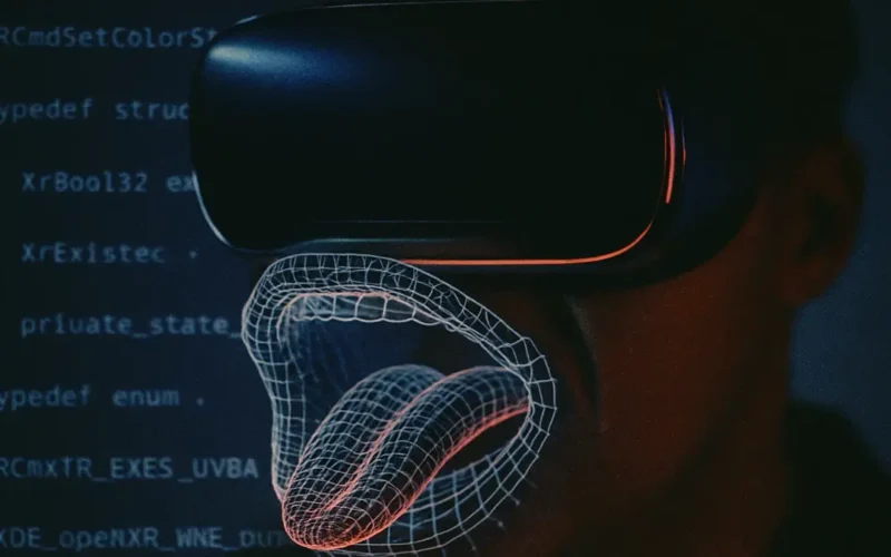 Test del tracciamento facciale del visore Galaxy XR