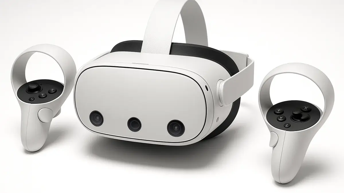 Visore Meta Quest 3 su sfondo chiaro