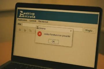 Desktop Telematico: come risolvere errore “codice fornitura non presente”