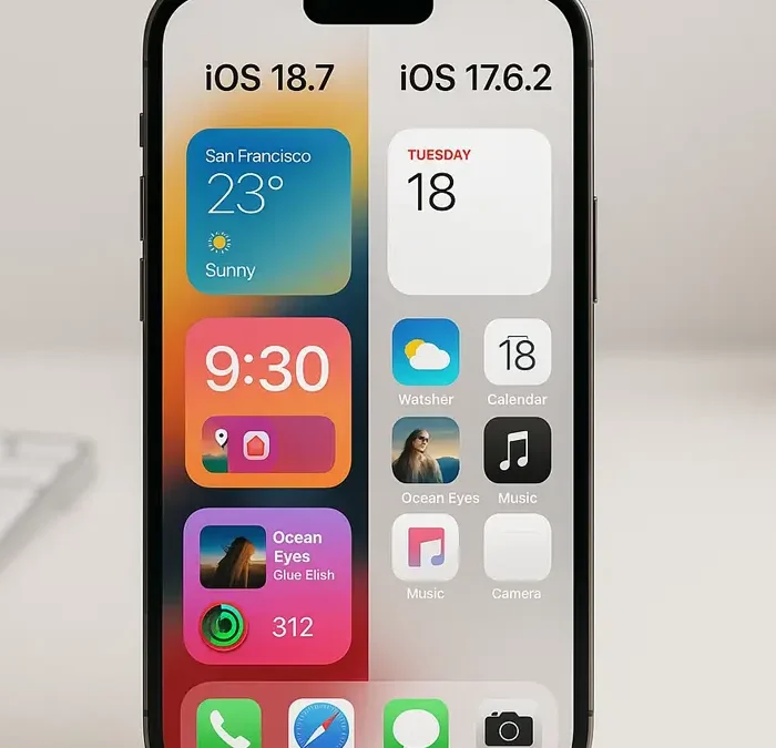 Quale aggiornamento fare su iPhone: iOS 18.7 o iOS 17.6.2? Scopri la scelta migliore