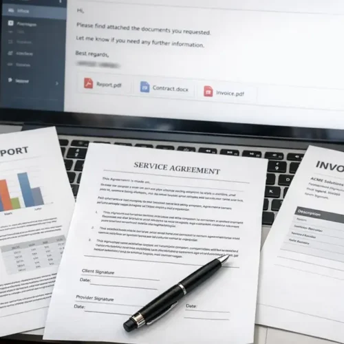 Come inviare documenti via mail dal cellulare